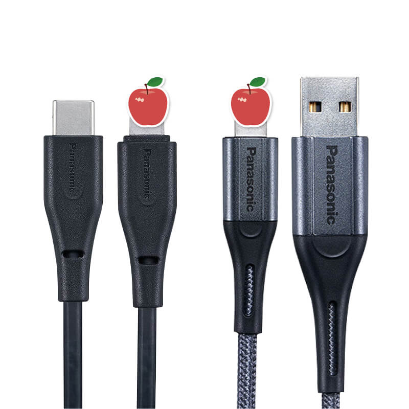 蘋果官方MFi認證【Panasonic國際牌USB充電3A傳輸線1M】充電線 傳輸線 3A快充線 可充蘋果設備