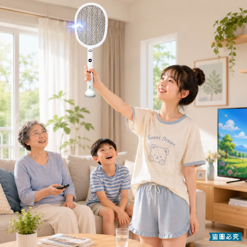 【利百代TYPE-C充電式捕蚊拍+手電筒】紫光誘蚊 捕蚊燈 捕蚊拍 電蚊拍 USB電蚊拍 手電筒