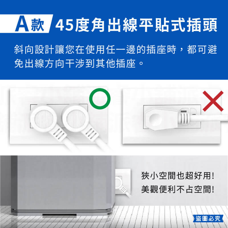 台灣製【7開6插3P延長線】加大間距 總開關 獨立開關 斜面防誤觸 BSMI認證 3P插座 延長線
