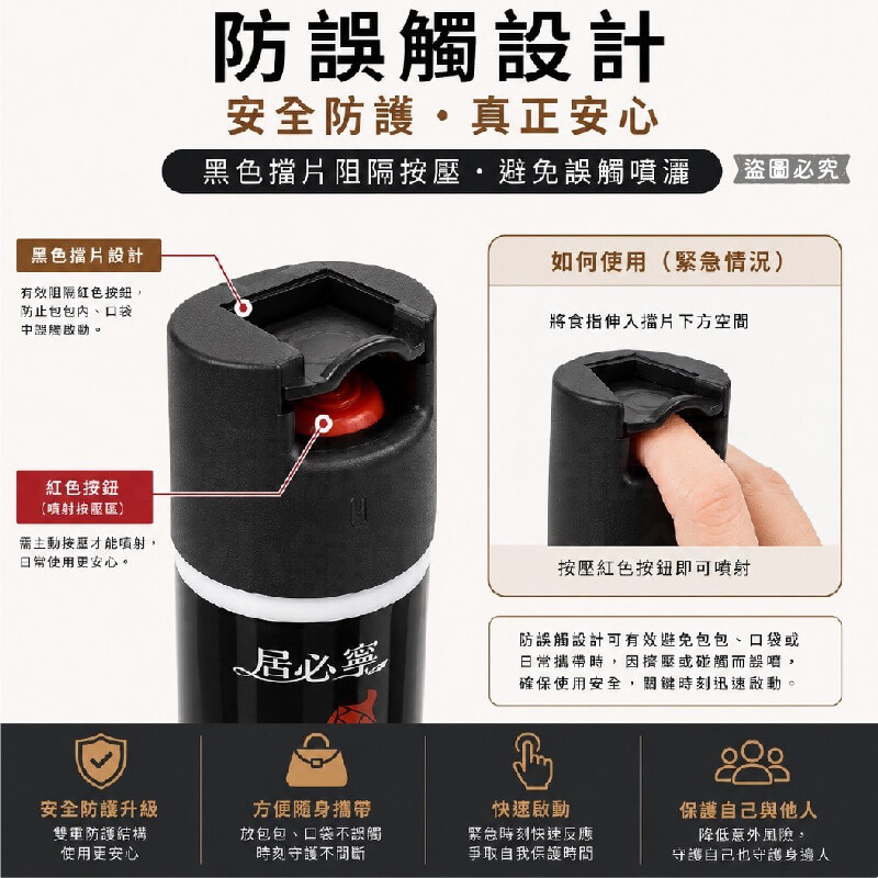 台灣製造【居必寧 防身噴霧】防身 辣椒水 防狼噴霧 防身用品 辣椒噴霧