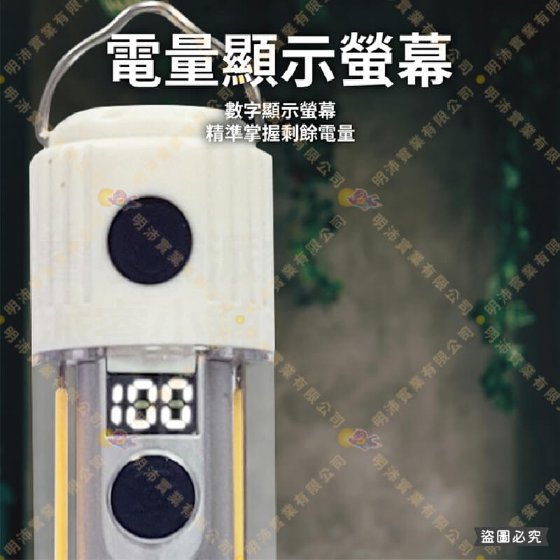 【明沛 15W充電式LED手電筒】手電筒 電量顯示 USB充電 充電手電筒 伸縮調焦 閃紅光 黃光白光