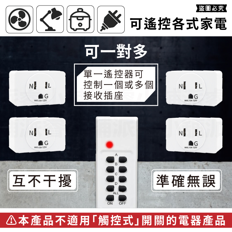 【智能家電遙控插座】遙控家電 插座 一對多 一對一 智能插座 遙控插座 遠端遙控家電 遠距20M 高穿透力